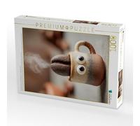 Puzzle · Espresso hiperactivo con Granos de café: la energía se Encuentra | Un espresso lleno de cafeína con grandes ojos y humeante… · 1000 piezas · Tamaño de la puesta 64 × 48 cm · Puzzle CALVENDO