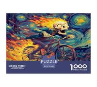 Puzzle Esqueleto Montando una Bicicleta De 1000 Piezas Interesante Rompecabezas Hombres Y Mujeres De 1000 Piezas Decoracion Entretenimento 70x50cm/1000pcs
