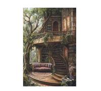 Puzzle Estante para libros Puzzle 6000 Piezas Árbol Imposible, Obra de Arte de Juego de Rompecabezas para Adultos, Rompecabezas de Impresión de Alta Definición Multicolor, Regalo Mujer 105x179cm D-929