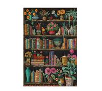 Puzzle Estante para Libros Puzzle 6000 Piezas Flor Imposible, Obra de Arte de Juego de Rompecabezas para Adultos, Rompecabezas de Impresión de Alta Definición Multicolor, Regalo Mujer 105x179cm D-910