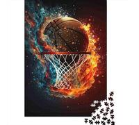 Puzzle Explosión de Fuego de Baloncesto De 1000 Piezas Interesante Rompecabezas Hombres Y Mujeres De 1000 Piezas Decoracion Entretenimiento Creativo 70x50cm/1000pcs