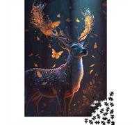 Puzzle Fantasía de Ciervos mágicos De 1000 Piezas Animales Rompecabezas Adultos De 1000 Piezas Obra De Arte Entretenimiento Creativo 38x26cm/1000pcs