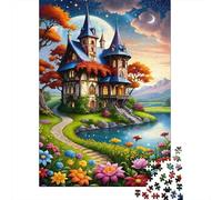 Puzzle Fantasy Castle Scene_2 Rompecabezas Desafiante Adultos - 1000 Piezas, Decoración del Hogar, Regalo 38x26cm/1000pcs