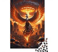 Puzzle Fénix 1000 Piezas para Adultos Juego EduGatoivo De Madera Rompecabezas Fénix Nube en Forma de Champiñón Decorativo Regalo Original 1000pcs (75x50cm)