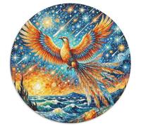 Puzzle Fénix 1000 Piezas para Adultos Y Niños Juego EduGatoivo De Cochetón Rompecabezas Fénix Meteoro Decorativo Regalo Original 1000pcs (67.5x67.5cm)