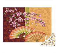 Puzzle Fleurs de cerisier Pour Adultes,38x26cm/1000pcs,jeu Éducatif,décoration De La Maison,Art Oriental