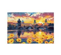 Puzzle Flor Puzzle 2000 Piezas Atardecer Imposible, DIY Obra de Arte de Juego de Rompecabezas para Adultos, Rompecabezas de Alta Definición Multicolor, Regalo Mujer Decoracion Hogar 99x70cm E-1153