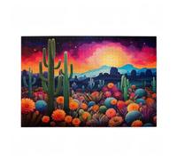 Puzzle Flor Puzzle 2000 Piezas Cactus Imposible, DIY Obra de Arte de Juego de Rompecabezas para Adultos, Rompecabezas de Impresión de Alta Definición Multicolor, Regalo Decoracion Hogar 99x70cm D-655