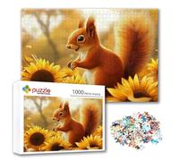 Puzzle Flor Puzzle 3000 Piezas Ardilla, Rompecabezas Imposible Desafiante, Adultos Madera jigsaw, Juegos de Rompecabezas para Toda la Familia con Reducción de Presión, Regalos para Mujeres Hombres A-5