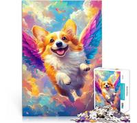 Puzzle for Adults and teenagers1000 Pieces Aerial Corgi Made of Cardboard，for Age 14+ Educational Learning Toys Family Games Wall Decoration Unique Gifts for Birthday and Christmas。Size：50x75cm