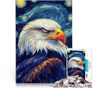 Puzzle for Adults and teenagers1000 Pieces Eagle in Starry Night Suitable for People Aged 14 and Above Each Piece is Unique - Fun and challenging Game for The Whole Ideas。