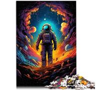 Puzzle for Adults Astronautas en The Mysterious Universe 1000 Piece Jigsaw Puzzle for Adults and Kids 10.27 in x 14.96 in Cardboard Puzzles Fun Puzzles Games