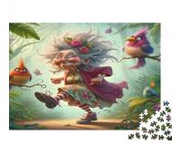 Puzzle Forest Bird Chase 70x50cm 1000 Pieces para Adultos Adolescentes Familia Noche de Juego Decoracion Hogar Regalo Cumpleanos Navidad Actividad Relajante