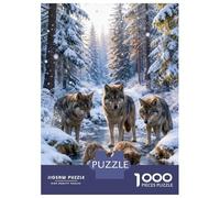 Puzzle Forest Lobo Pack 1 De 1000 Piezas Rompecabezas para Adultos De 1000 Piezas Decoracion Entretenimiento Creativo 52x38cm/1000pcs