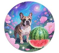 Puzzle French BullPerro 1000 Piezas A Partir De 14 Años Juego Desafiante De Cartón Rompecabezas Sandía BullPerro Francés Decorativo Regalo Ideal 1000pcs (67.5x67.5cm)