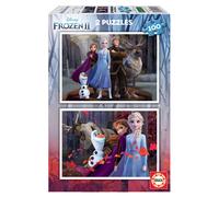 Educa - Set de 2 Puzzles Infantiles con 100 Piezas con imágenes de la película Frozen, Disney | Medidas: 40 x 28 cm. Recomendados a Partir de 6 7 8 años (18111)