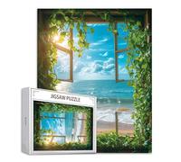 Puzzle Fuera de la Ventana Puzzle 5000 Piezas Escena Rompecabezas Adultos Pieza de Madera Juegos, Entretenimiento En Familia Rompecabezas Jigsaw para a Partir de 14 Años, Decoración del Hogar S-555