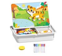 Puzzle Game -12.61nches educativos en edad preescolar para doble cara. Con cara magnética vestir juguete a juego para la guardería para el jardín de infantes de viaje de Año Nuevo