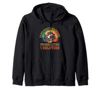 Puzzle Game Cube One Solution Speed Cubing Retro Matemáticas Sudadera con Capucha