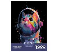 Puzzle Gatito Colorido De 1000 Piezas Animales Rompecabezas Hombres Y Mujeres De 1000 Piezas Decoracion Regalo 70x50cm/1000pcs