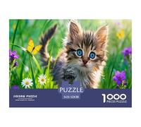 Puzzle Gatito De 1000 Piezas Animal Rompecabezas Hombres Y Mujeres De 1000 Piezas Obra De Arte Regalo 52x38cm/1000pcs