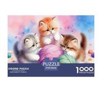 Puzzle Gatito De 1000 Piezas Interesante Rompecabezas Adultos De 1000 Piezas Pintura Entretenimento 38x26cm/1000pcs