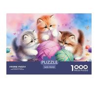 Puzzle Gatito De 1000 Piezas Interesante Rompecabezas Hombres Y Mujeres De 1000 Piezas Obra De Arte Hobby 70x50cm/1000pcs