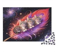 Puzzle Gatito de Plumas De 1000 Piezas Animales Rompecabezas para Adultos De 1000 Piezas Juego Regalo 70x50cm/1000pcs