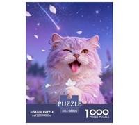 Puzzle Gatito Lindo 1000 Piezas - para Adultos Puzzles De Pétalos, Desafiante Y Estimulante, Arte Decorativo, Regalo para Hombre 38x26cm/1000pcs