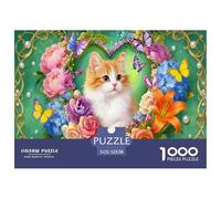 Puzzle Gatito Suave y Lindo De 1000 Piezas Interesante Rompecabezas Hombres Y Mujeres De 1000 Piezas Juego Hobby 52x38cm/1000pcs