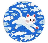 Puzzle Gato 1000 Piezas para Adultos Juego Difícil de cartón Rompecabezas Gato Banco de Peces Decorativo Regalo 1000pcs (67.5x67.5cm)