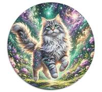 Puzzle Gato 1000 Piezas para Adultos Y Niños Juego Difícil De Cochetón Rompecabezas Persa Bosque Misterio Decorativo Regalo Ideal 1000pcs (67.5x67.5cm)