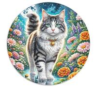 Puzzle Gato 1000 Piezas para Adultos Y Niños Juego EduGatoivo De Cochetón Puzzles Bosque Noruego Jardín Decorativo Regalo para Hombre 1000pcs (67.5x67.5cm)