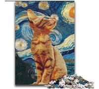 Puzzle Gato bajo Las Estrellas para Adultos, 2000 Piezas, Juguete Educativo y difícil para aliviar el estrés, Toda la Familia (70x100cm)