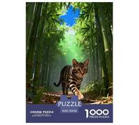 Puzzle Gato Bengala 1000 Piezas - para Adultos Puzzles De Bamboo Bosque, Juego Divertido E Instructivo, Decorativo, Regalo Original 70x50cm/1000pcs