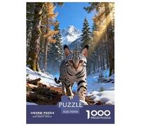 Puzzle Gato Bengala 1000 Piezas - para Adultos Puzzles De Bosque de Pinos, Desafío Divertido Y Familiar, Decorativo, Regalo Original 70x50cm/1000pcs