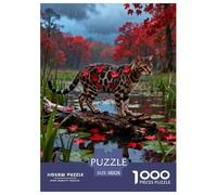 Puzzle Gato Bengala 1000 Piezas - para Adultos Puzzles De Pantano de Arce, Juego Divertido E Instructivo, Decorativo, Regalo para Hombre 38x26cm/1000pcs
