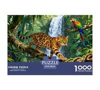 Puzzle Gato Bengala 1000 Piezas - para Adultos Y Niños Puzzles De Loro de la Selva Tropical, Desafío Mental Y Juego Complejo, Decorativo, Regalo Original 38x26cm/1000pcs