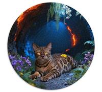 Puzzle Gato Bengala 1000 Piezas - para Adultos Y Niños Puzzles De Túnel Roca, Juego Educativo Y Juego Familiar Decorativo, Regalo Original 1000pcs (67.5x67.5cm)