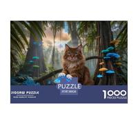 Puzzle Gato Bosque Noruego 1000 Piezas - para Adultos Rompecabezas De Selva Tropical, Juego EduGatoivo Y Divertido Decorativo, Regalo Original 38x26cm/1000pcs