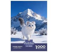 Puzzle Gato del Bosque Noruego 1000 Piezas - para Adultos Puzzles De Montaña Nevada, Desafío Divertido Y Familiar, Decorativo, Regalo Original 38x26cm/1000pcs
