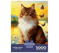 Puzzle Gato del Bosque Noruego 1000 Piezas - para Adultos Y Niños Puzzle De Flor del Lago, Desafiante Y Estimulante, Decorativo, Regalo para Hombre 52x38cm/1000pcs
