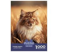 Puzzle Gato del Bosque Noruego 1000 Piezas - para Adultos Y Niños Rompecabezas De Hierba, Desafío Mental Y Juego Complejo, Decorativo, Regalo para Hombre 70x50cm/1000pcs