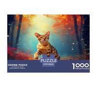 Puzzle Gato Egipcio 1000 Piezas - para Adultos Puzzle De Bosque, Juego Divertido E Instructivo Arte Decorativo, 38x26cm/1000pcs
