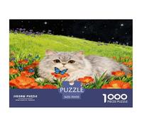 Puzzle Gato Exotic Shorthair 1000 Piezas - para Adultos Puzzle De Prado Florido, Desafío Mental Y Juego Complejo, Arte Decorativo, Regalo para Hombre 70x50cm/1000pcs