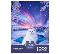 Puzzle Gato Persa 1000 Piezas - para Adultos Y Niños Puzzle De Frozen Lago, Juego Divertido E Instructivo, Arte Decorativo, Regalo Original 52x38cm/1000pcs