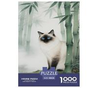 Puzzle Gato Ragdoll De 1000 Piezas para Adultos, Puzzle Paisaje de Bosque de bambú Adultos, Juego De Rompecabezas Productos Lúdicos Creativos 38x26cm/1000pcs