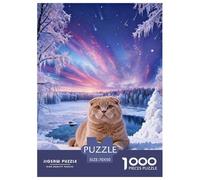 Puzzle Gato Scottish Fold 1000 Piezas - para Adultos Y Niños Puzzle De Frozen Lago, Juguete EduGatoivo, Arte Decorativo, Regalo para Hombre 70x50cm/1000pcs