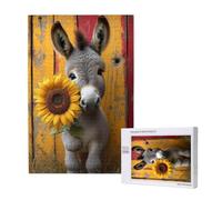 Puzzle Girasol 1500 Piezas Burro Grande Rompecabezas Adultos de Madera, Puzzles Juegos Divertidos/Relajantes/Desafiantes para Adultos y Principiantes, como Regalo para Amigos y Seres Queridos 2T-1511