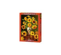 Puzzle Girasoles en un jarr n de pavo real 1000 piezas